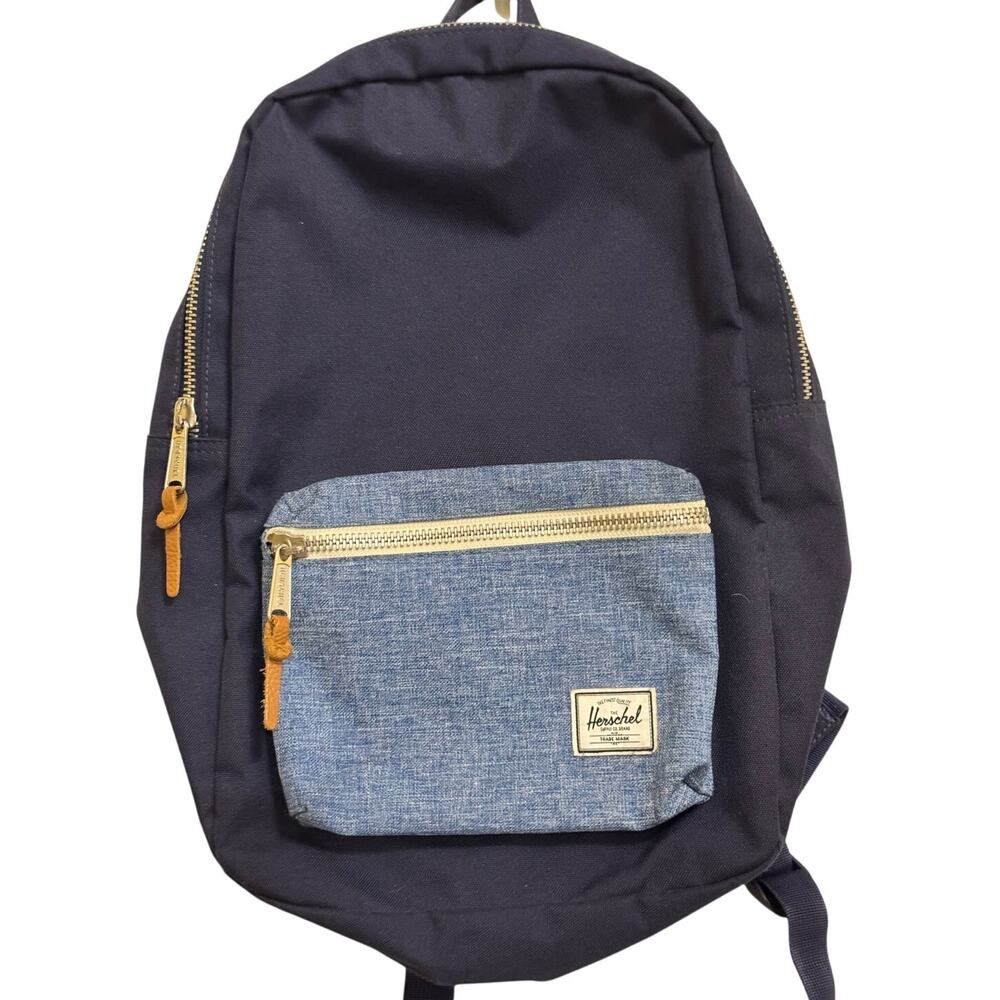 Herschel Supply Co. Settlement Backpack Navy Blue‎ Denim Pocket